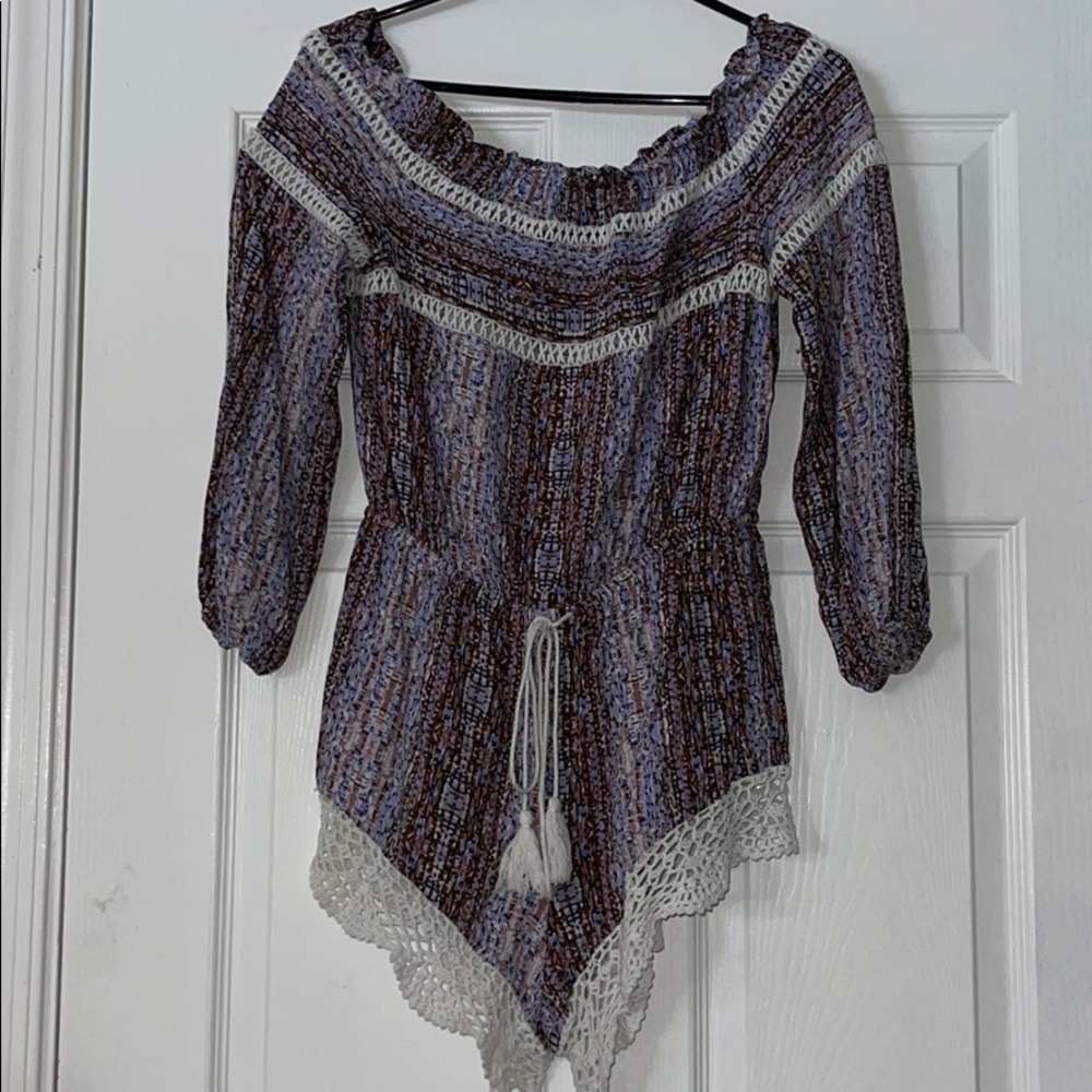 Stunning Romper with Crochet Detailing ✨💕